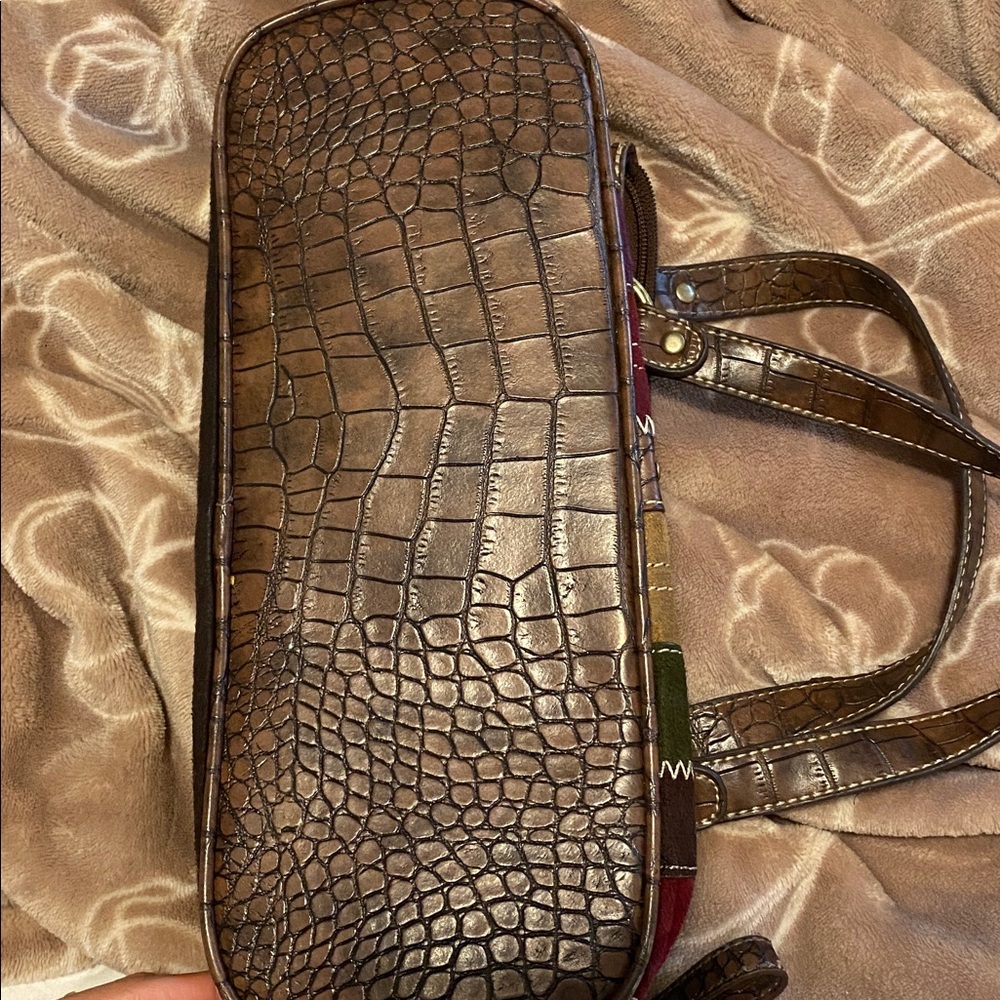 Multicolor Patchwork Handbag - image 6